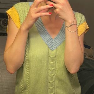 Colorblock sweater vest